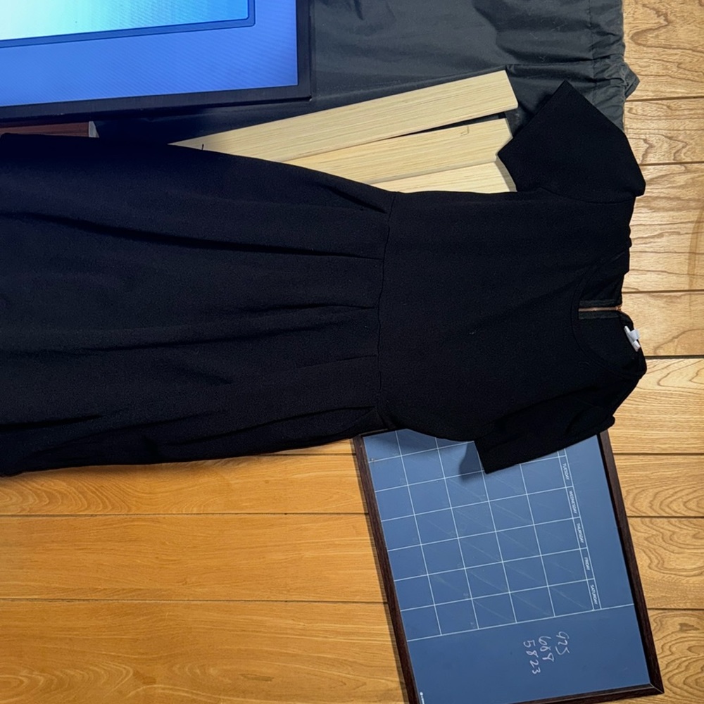 Lue zip up from the back black dress never worn brand new without tags